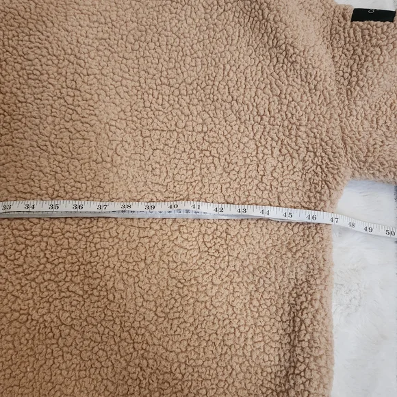 Cozy Women's Teddy Sherpa Jacket - Tan - Picture 6 of 6
